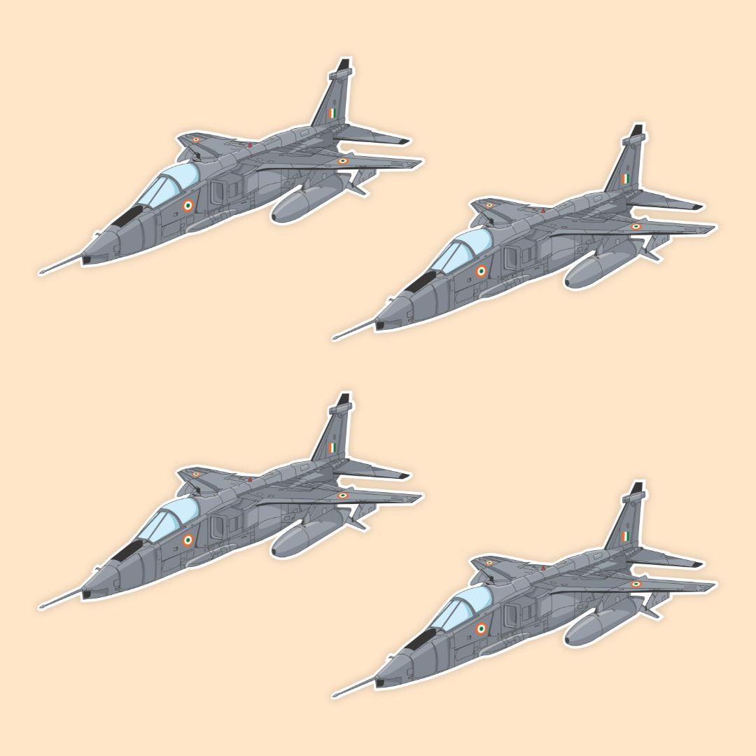 SEPECAT Jaguar Fighter Jet Sticker | Indian Air Force Strike Aircraft Decal | DeltaTac
