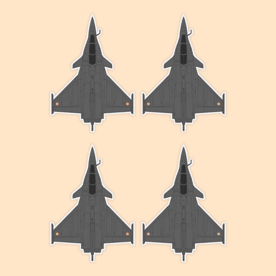 IAF Rafale Multirole Fighter Jet Sticker | Tactical Aviation Decal | DeltaTac