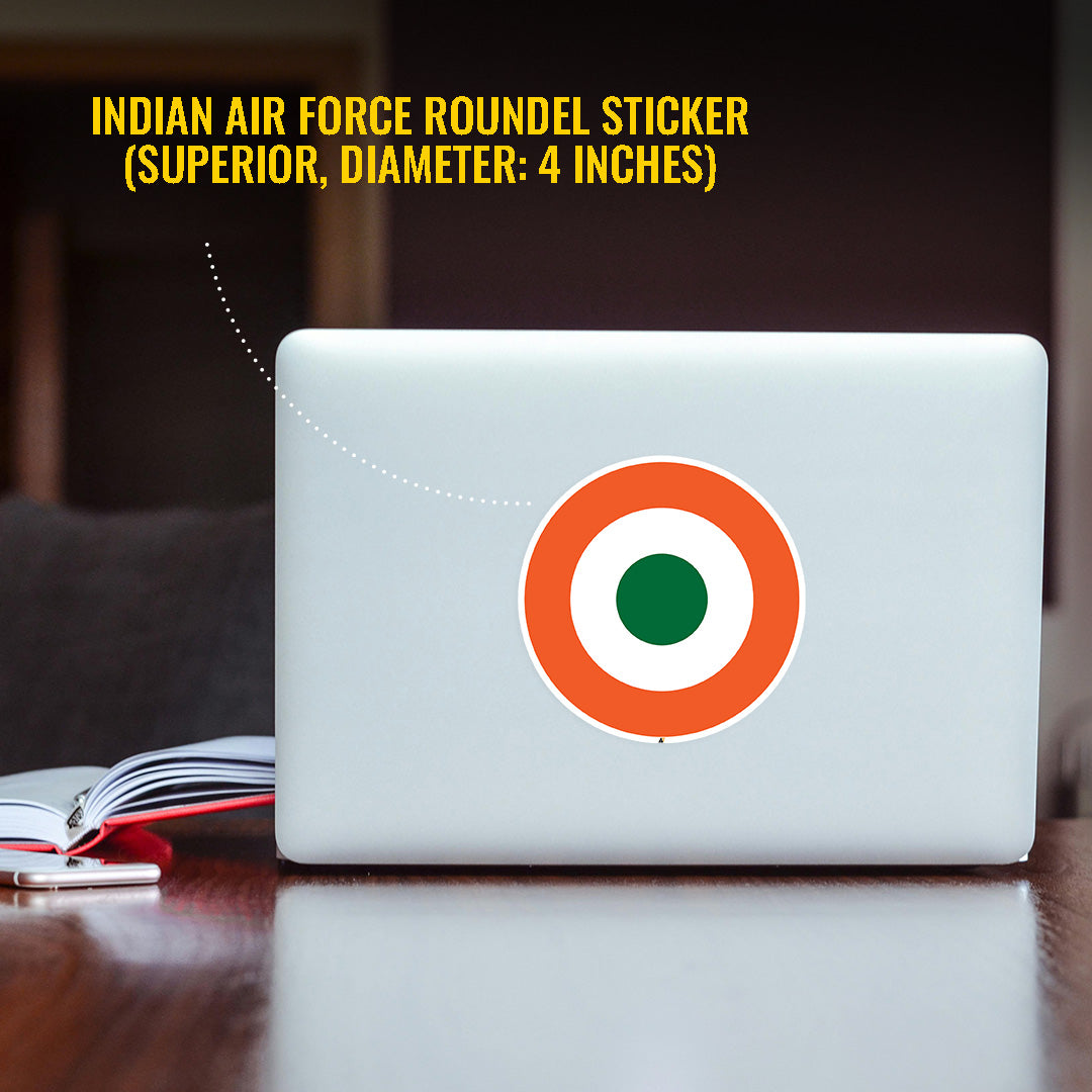 Indian Air Force Roundel Sticker (WB) - Pack of 2