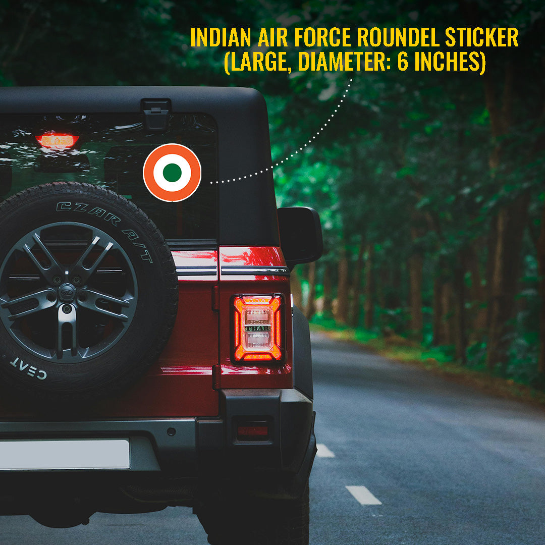 Indian Air Force Roundel Sticker (WB) - Pack of 2