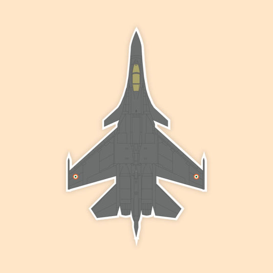 IAF Sukhoi Su-30 MKI Flanker Fighter Sticker | Heavy Fighter Decal | DeltaTac