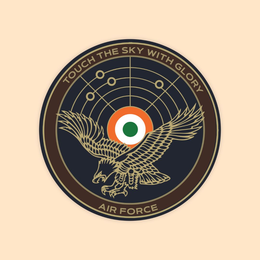 Touch The Sky With Glory Sticker | Indian Air Force Motto Decal | DeltaTac