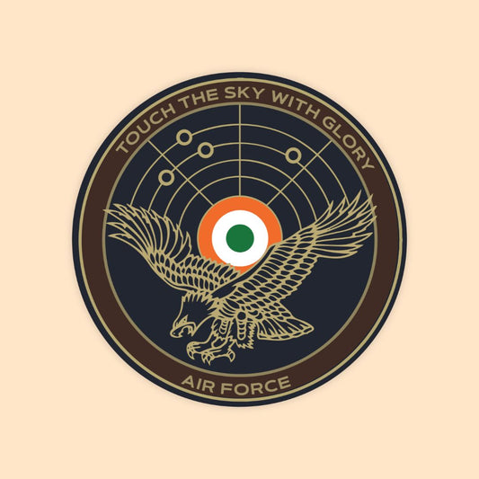 Touch The Sky With Glory Sticker | Indian Air Force Motto Decal | DeltaTac
