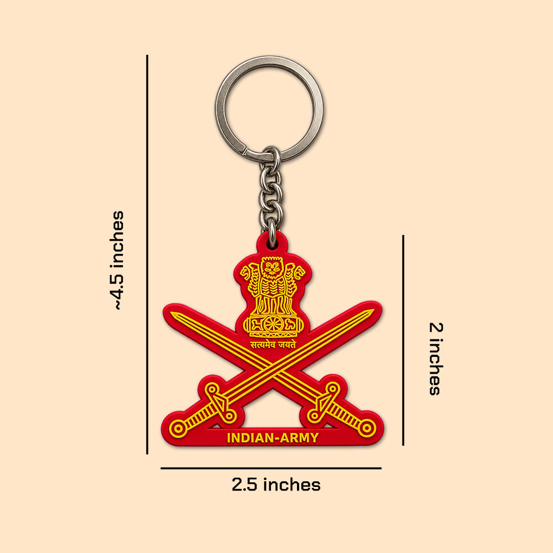 Indian Army Logo 3D Keychain by Deltatac