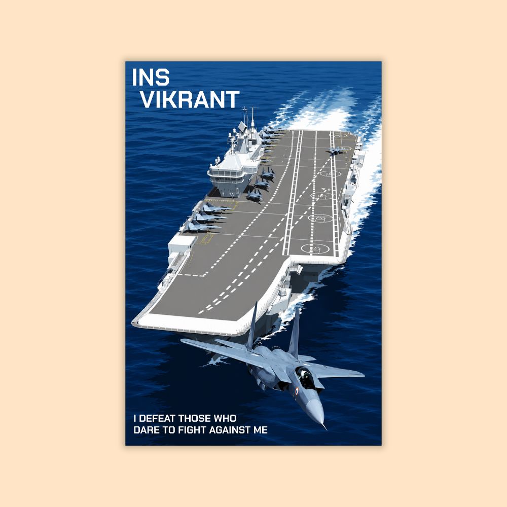 INS Vikrant Poster | Indian Navy Aircraft Carrier