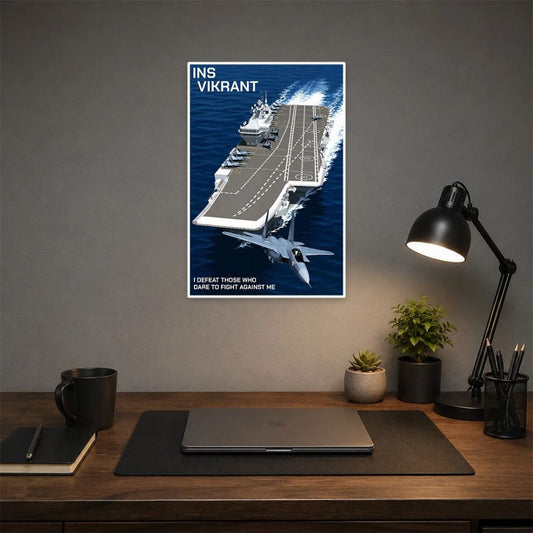 INS Vikrant Poster | Indian Navy Aircraft Carrier