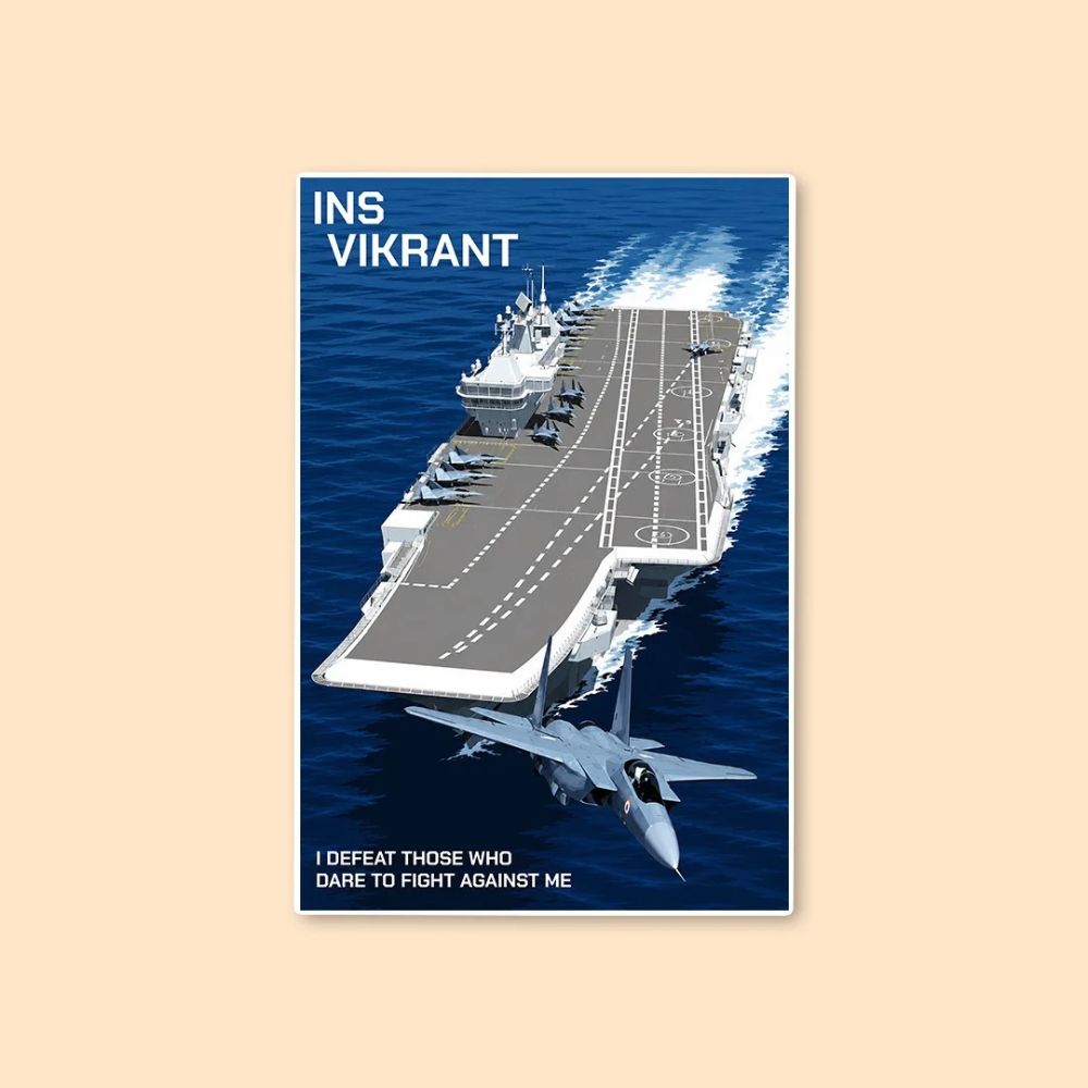 INS Vikrant Poster | Indian Navy Aircraft Carrier