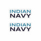 Indian Navy Sticker (Pack of 2) - Mini Military Series