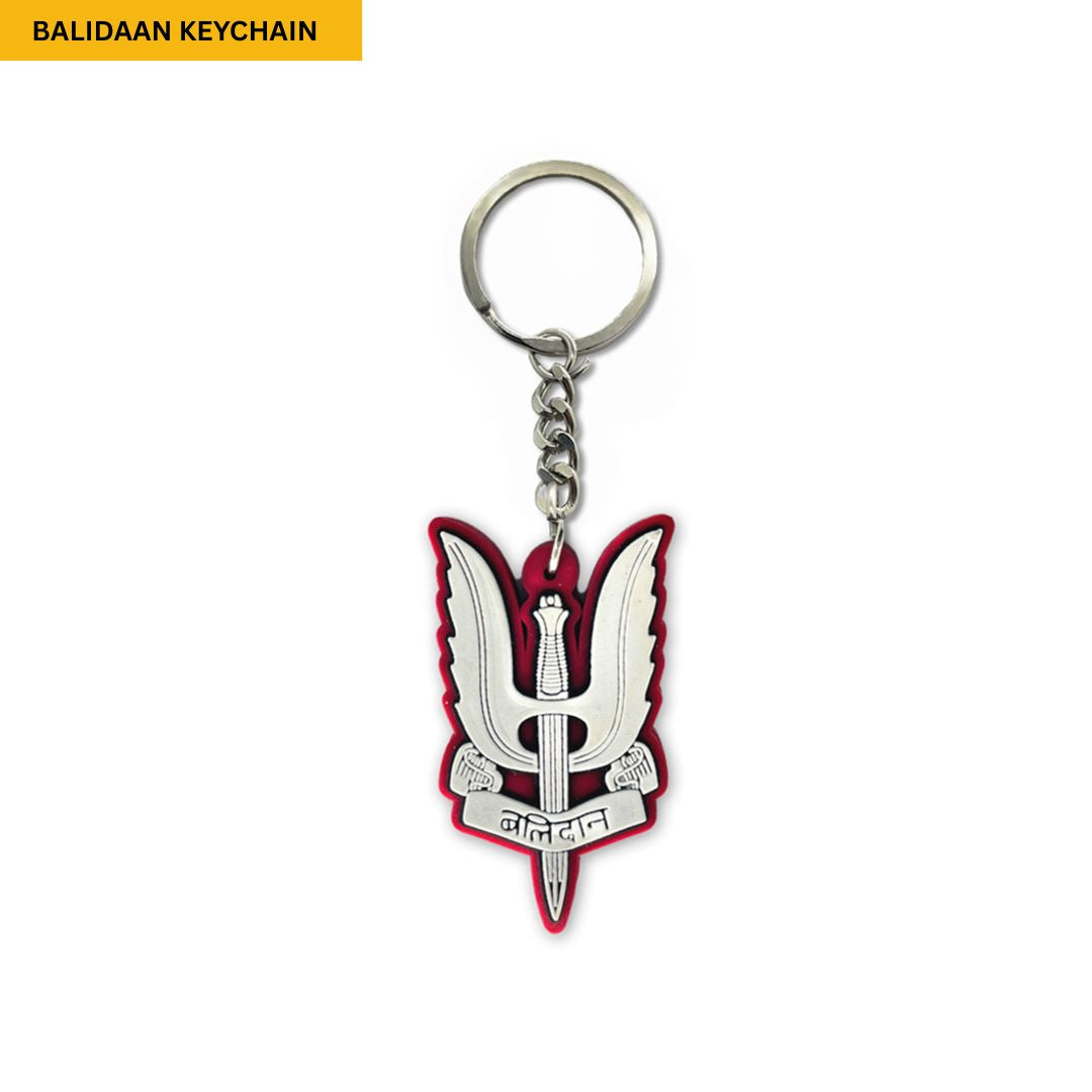 Balidaan Logo 3D Pro Keychain – Indian Army Para SF Insignia | Premium Keyring by Deltatac