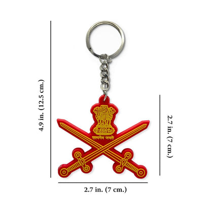 Indian Army Logo 3D Keychain