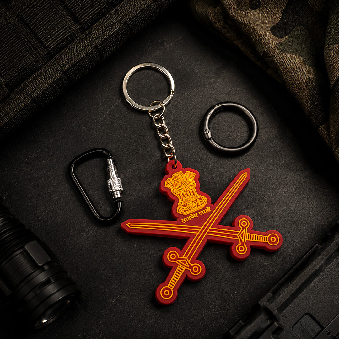 Indian Army Logo 3D Keychain by Deltatac