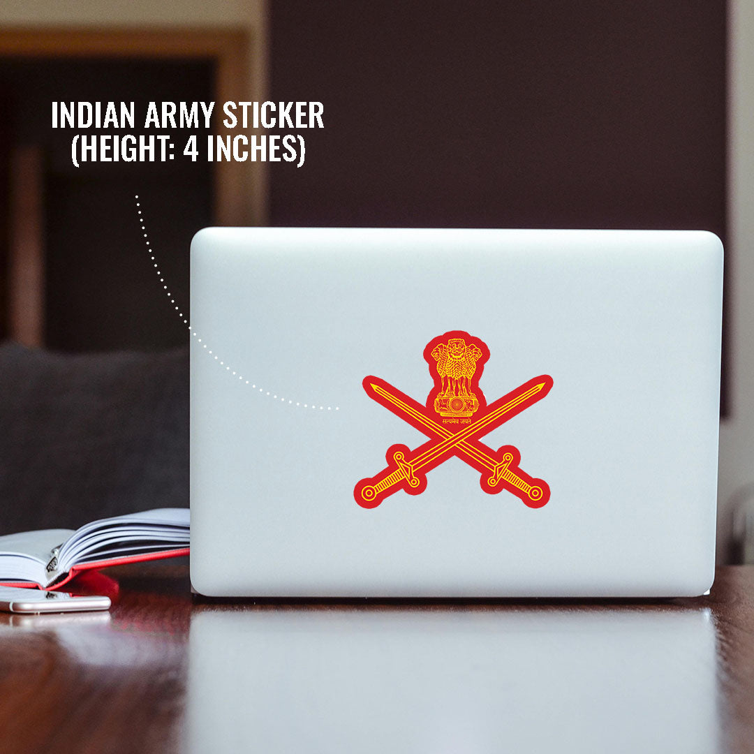 Indian Army Logo Stickers (Pack of 2) - Mini Military Series