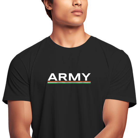 Indian Army Oversized Black T-shirt