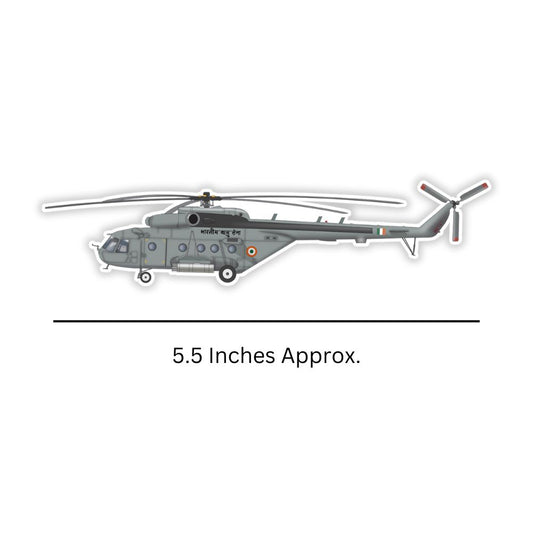 MI 17 Military Helicopter Sticker (Pack of 2) - Mini Military Stickers