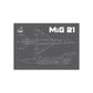 MIG 21 Fighter Jet Blueprint -Sleek Magnet