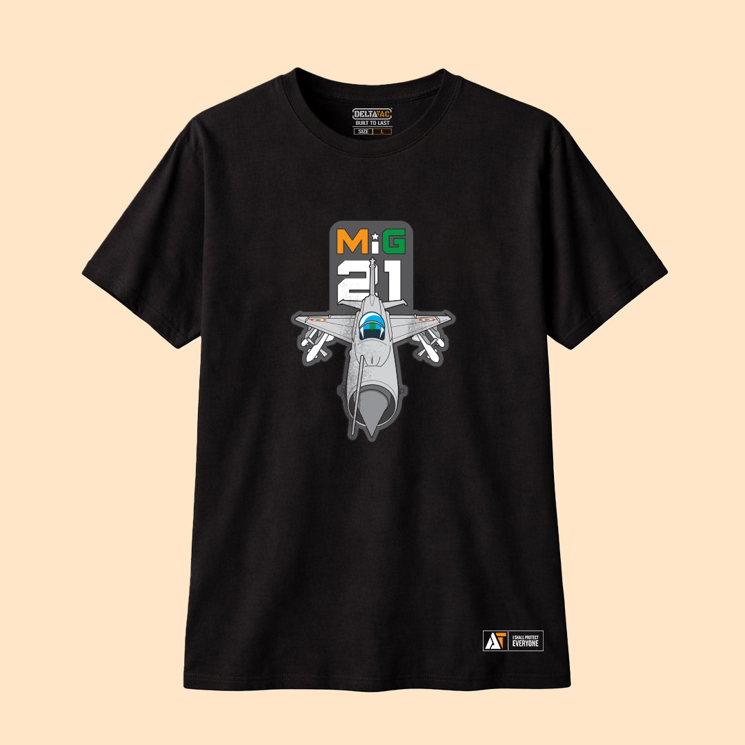 MiG-21 Black Fighter Tee – Fearless Legacy