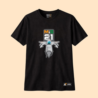 MiG-21 Black Fighter Tee – Fearless Legacy