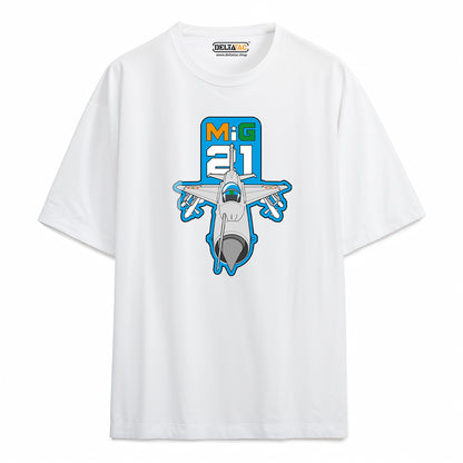 MiG-21 White RF T-Shirt – Supersonic Spirit | DeltaTac