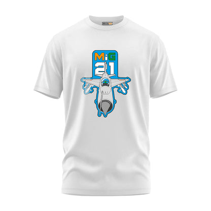 MiG-21 White RF T-Shirt – Supersonic Spirit | DeltaTac