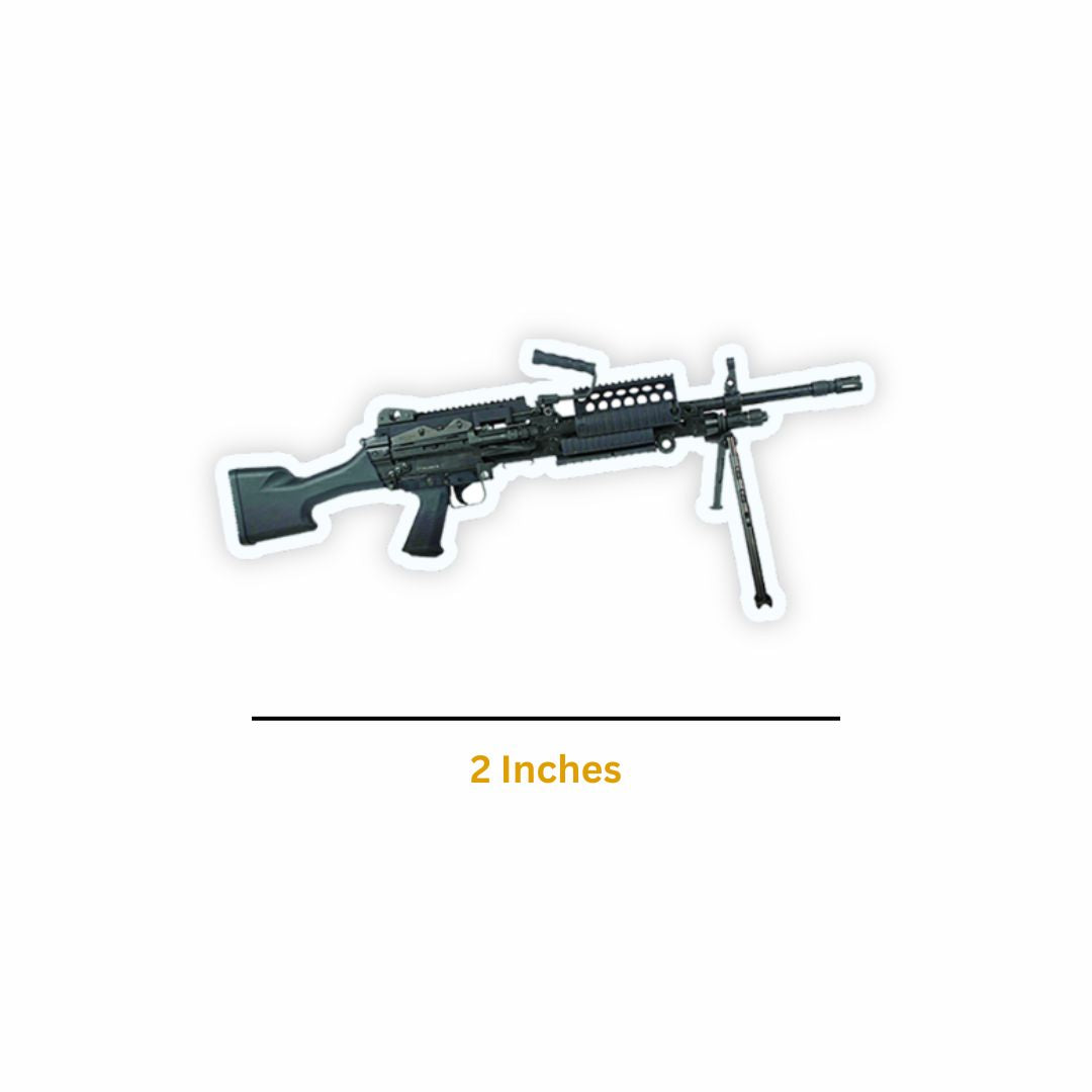 Mini MK 48 Machine Gun Sticker (Pack of 2) - Mini Military Series