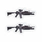 Mini M4 Carbine Assault Rifle Sticker (Pack of 2) - Mini Military Series