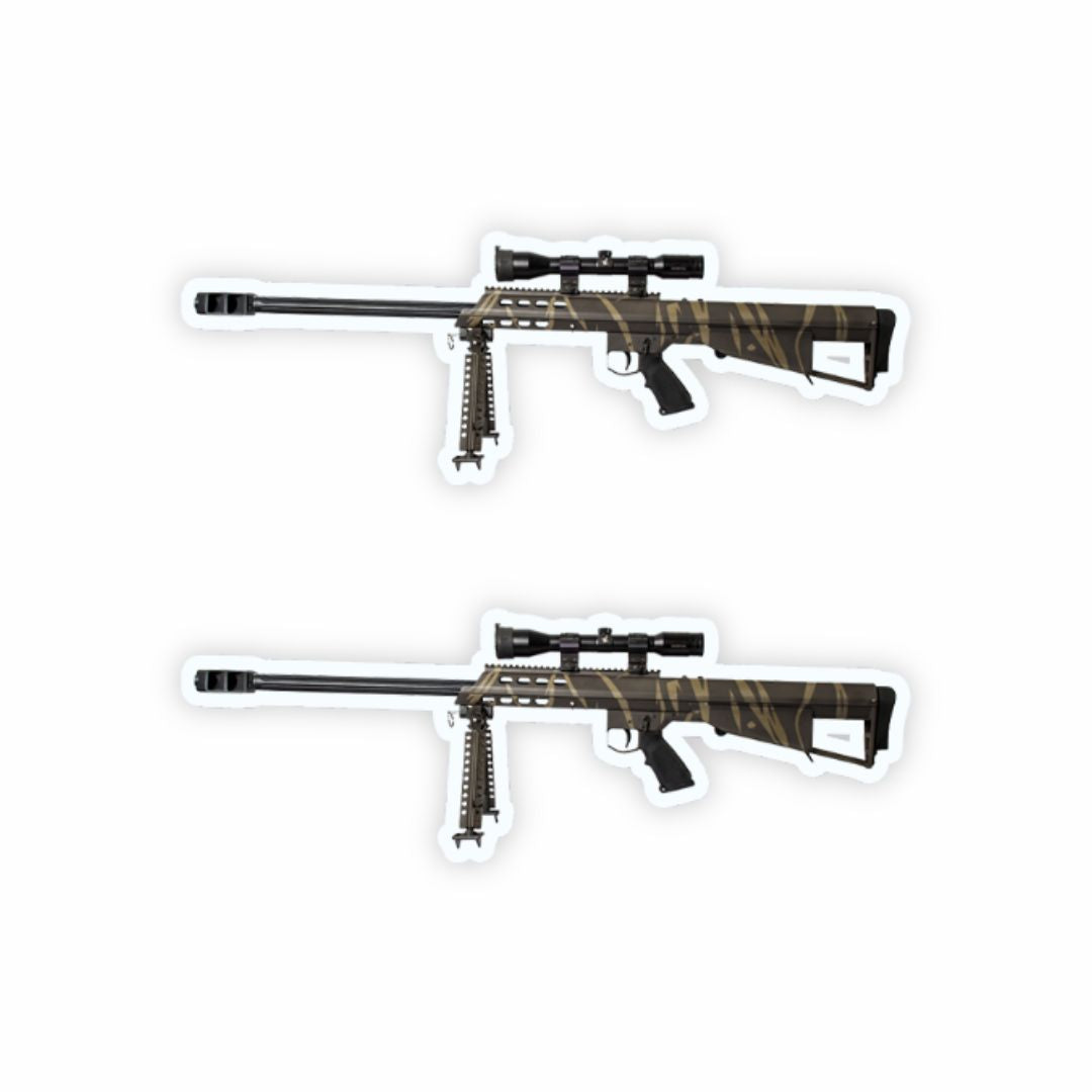 Mini Barrett M95 Bolt-Action Rifle Sticker (Pack of 2) - Mini Military Series