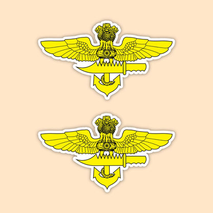 MARCOS Insignia Vinyl Sticker Pack (Set of 2) | Indian Marine Commandos
