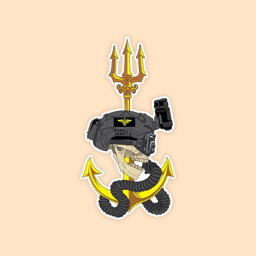 MARCOS Helmet Sticker – Indian Navy Marine Commandos | Military Sticker