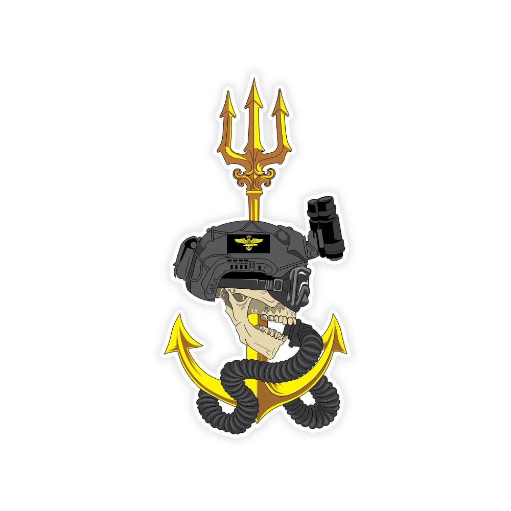 MARCOS Helmet Sticker – Indian Navy Marine Commandos | Military Sticker