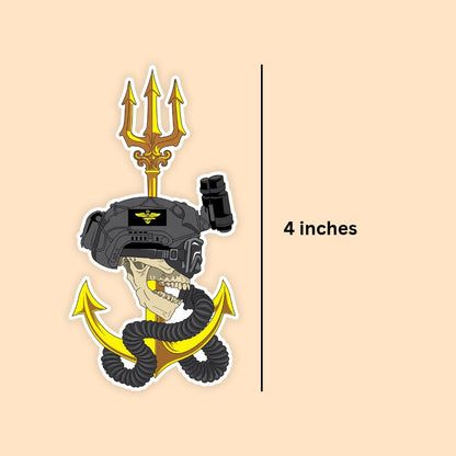 MARCOS Helmet Sticker – Indian Navy Marine Commandos | Military Sticker