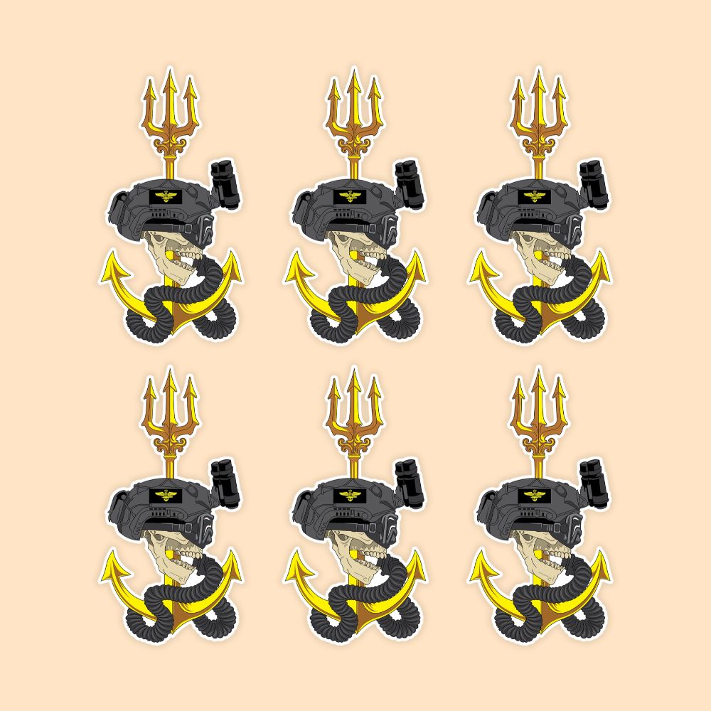 MARCOS Helmet Sticker – Indian Navy Marine Commandos | Military Sticker
