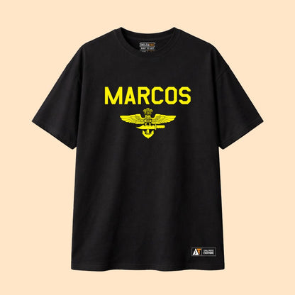 MARCOS Insignia – Silent Strength Black Tshirt Tactical Lifestyle Essential