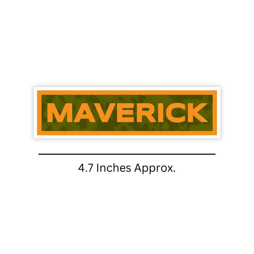 Maverick Name Tab Stickers Dimensions