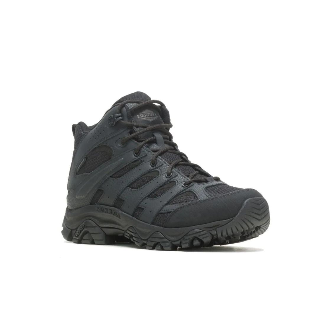 Merrell Men's Moab 3 Mid Tactical Waterproof Boot - Black
