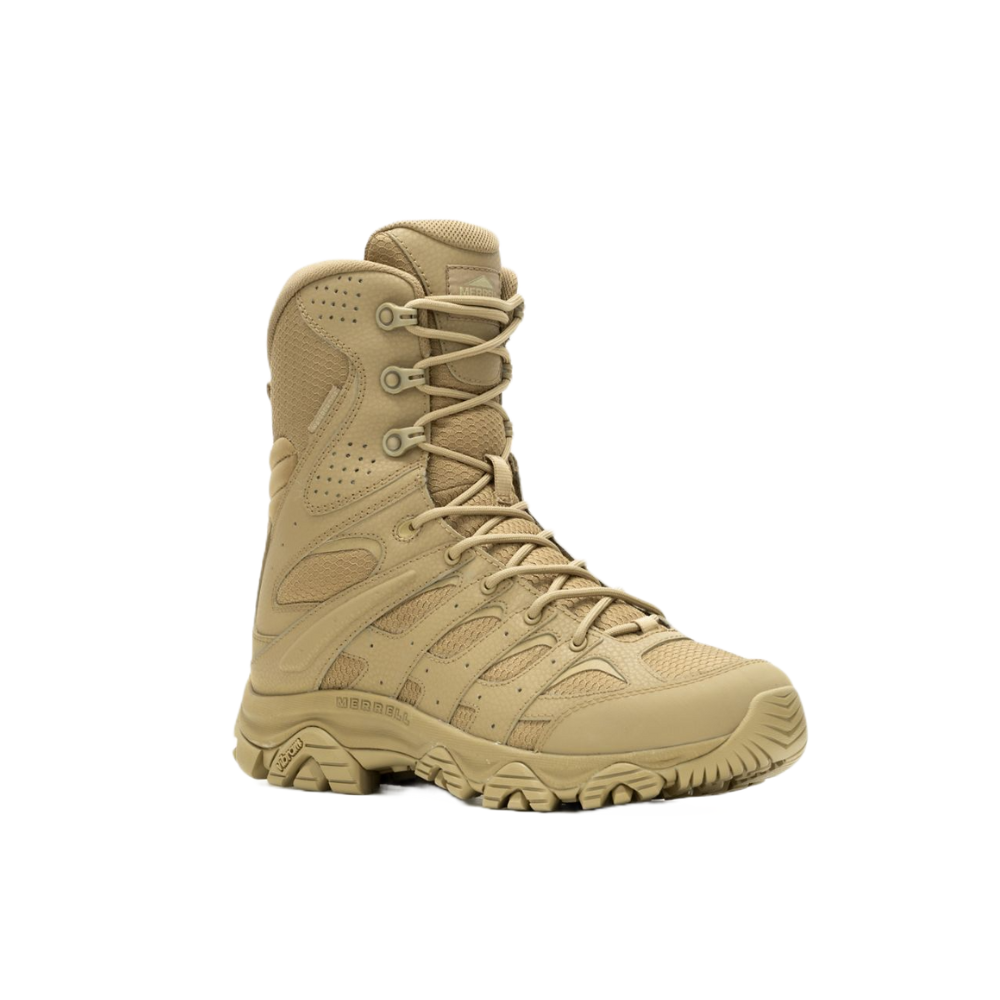 Merrell Men's Moab 3 8" Tactical Zip Waterproof Boot - Coyote