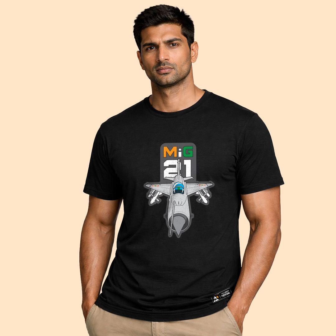 MiG-21 Black Fighter Tee – Fearless Legacy