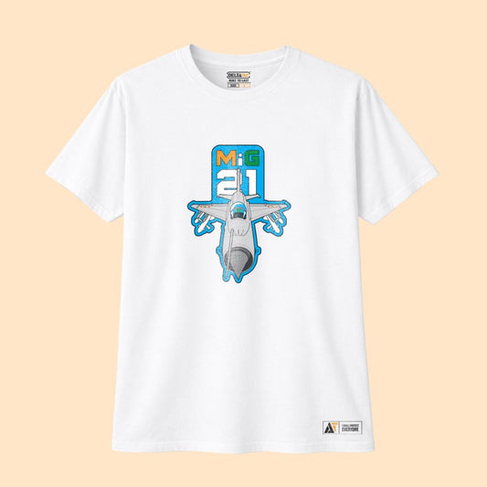 MiG-21 White RF T-Shirt – Supersonic Spirit | DeltaTac