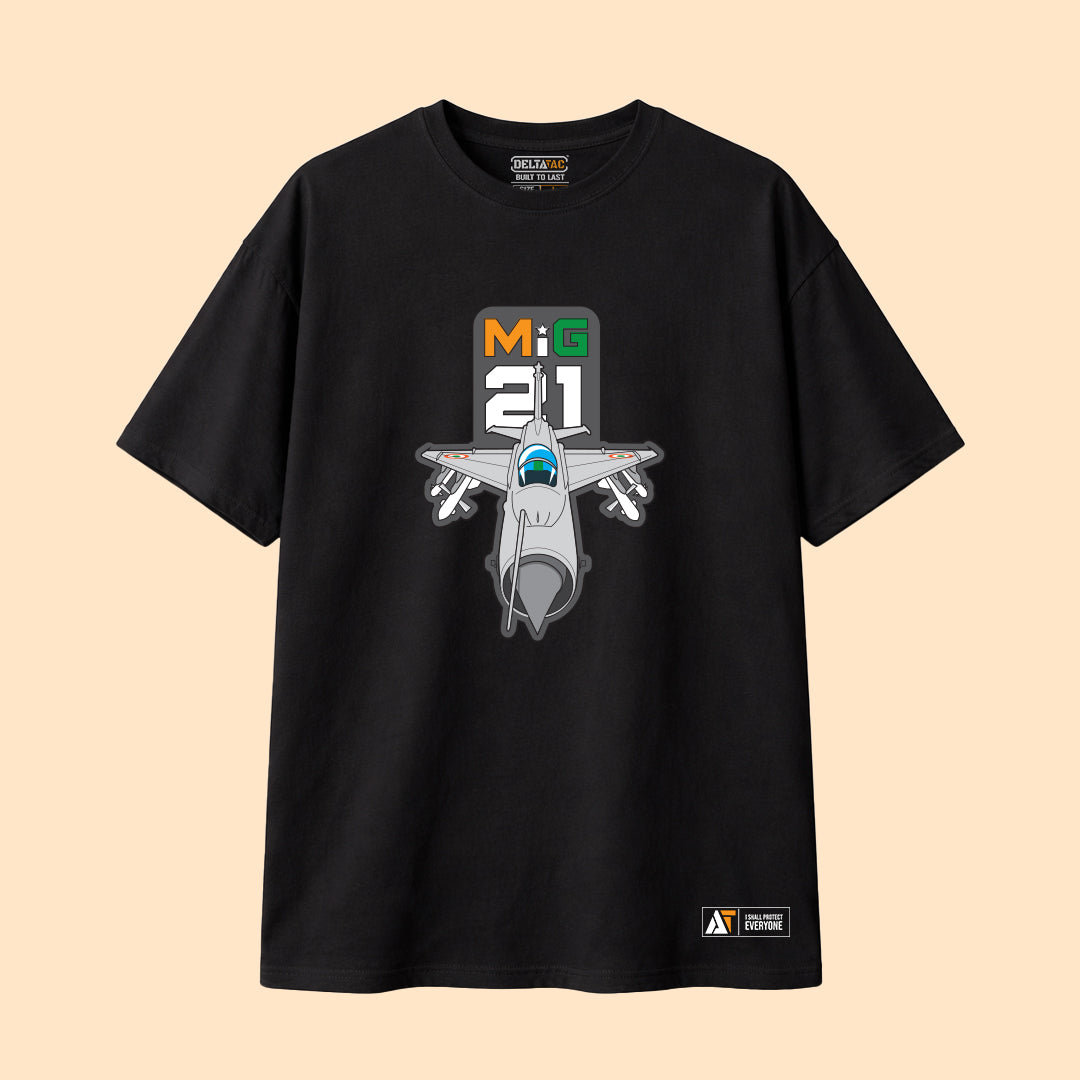MiG-21 Black Fighter Tee – Fearless Legacy