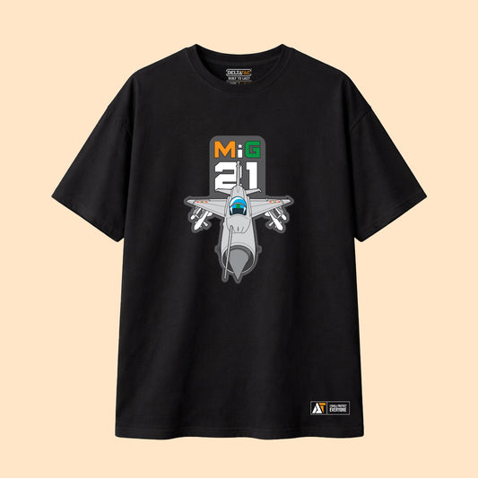 MiG-21 Black Fighter Tee – Fearless Legacy