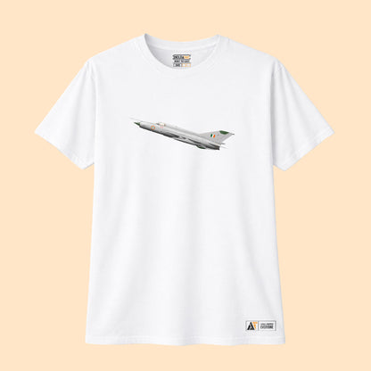 MiG-21 Minimalist T-Shirt White – Iconic Fighter Jet Tribute