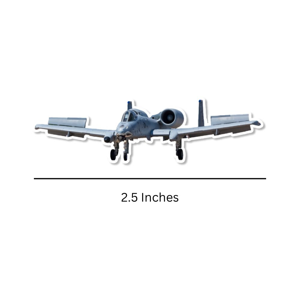 Mini A-10 Thunderbolt Sticker Dimensions