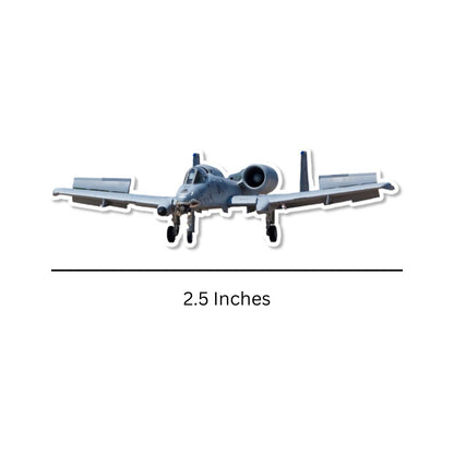 Mini A-10 Thunderbolt Sticker Dimensions
