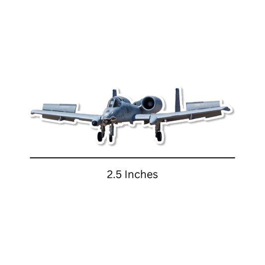 Mini A-10 Thunderbolt Sticker Dimensions