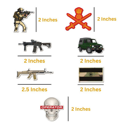 Army Mini Military Stickers Combo