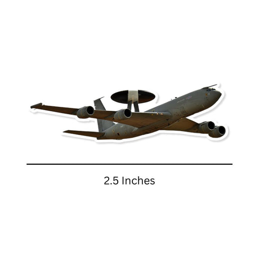 Mini Boeing E-3 Sentry Airborne Early Warning Aircraft Sticker Dimensions