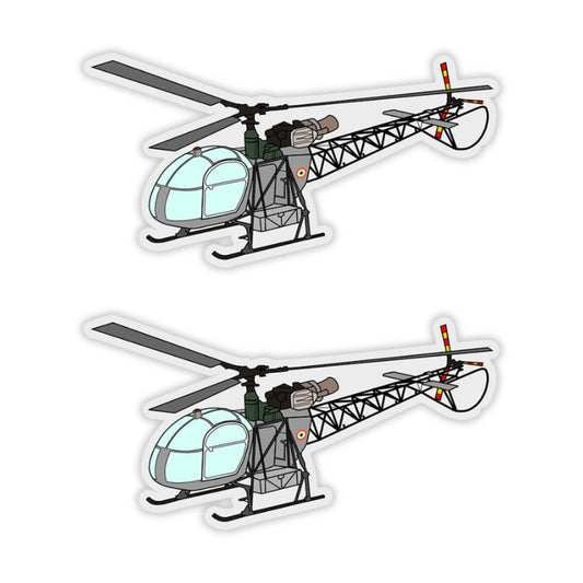 Mini Cheetah Helicopter Sticker 
