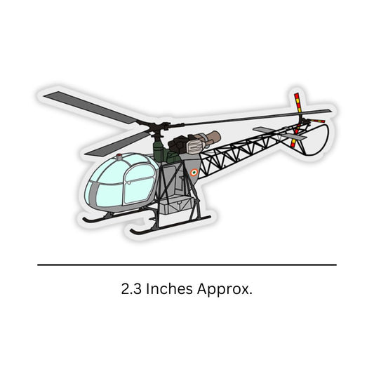 Mini Cheetah Helicopter Sticker Dimensions