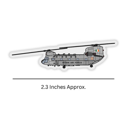 Mini Chinook Helicopter Sticker Dimensions