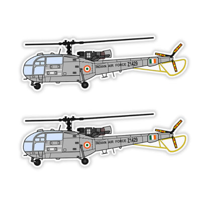 Mini IAF Chetak Helicopter Sticker