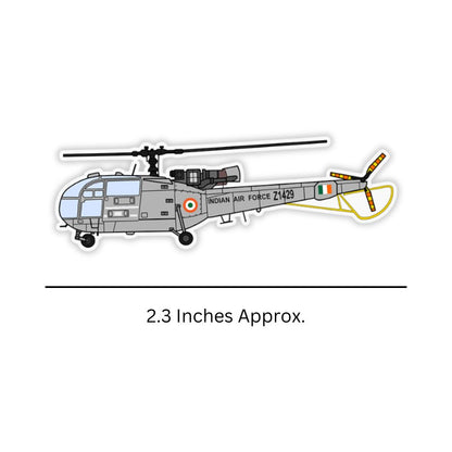 Mini IAF Chetak Helicopter Sticker dimensions
